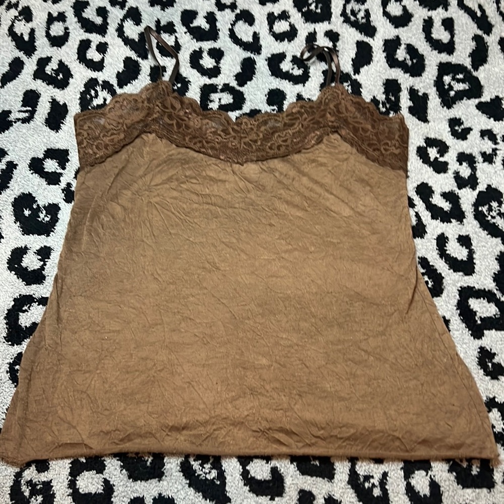 Vintage Charlotte Russe crinkle lace cami